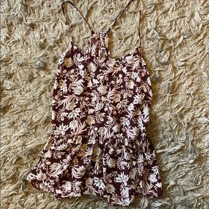 Burgundy floral shirt